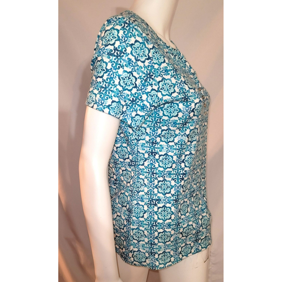 Karen Scott Henley Short Sleeve Tee - Size Small Petite - Picture 3 of 7